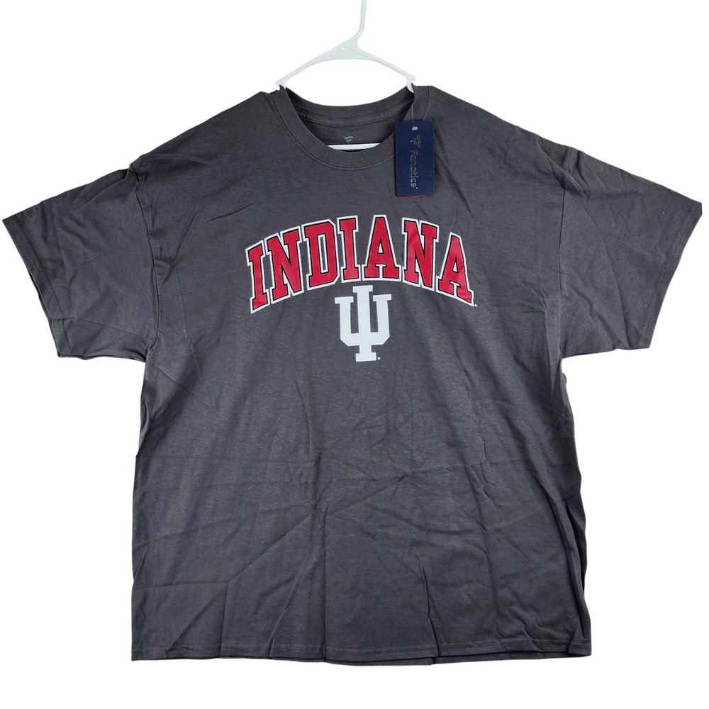 Indiana Hoosiers Fanatics T-Shirt Mens 2XL Gray NCAA College Sport Tech Tee